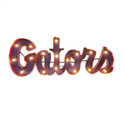 GATORWDLGT: Florida Gators Metal Décor w/Lights